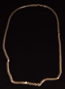 A 9ct gold curb link necklace, 20.8g, 60cm long
