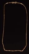 A 9ct gold chain made up of box links, 3.2g, 40cm long