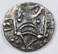 Celtic silver unit Iceni / Antedius 10-61 AD, crescents back-to-back, horse and pellets reverse,