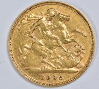 1902 Edward VII gold half sovereign