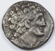Greece Ptolemy IX, AR Tetradrachm Paphos Mint, 109-8BC AVF/VF