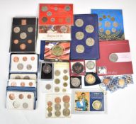 A collection of coin presentation packs etc, includes Queen's Golden Jubilee Birmingham Mint medal