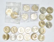 Twenty-four single metal £2 coins to include Tercentenary, Peace, Football and XIII Commonwealth