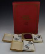 The Kings and Queens of England first edition sterling silver proof 43 coin set in an album with