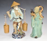 Pair of Chinese ceramic figures, height 32cm