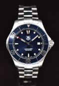 Tag Heuer Aquaracer gentleman's automatic wristwatch ref. WAB2011 with date aperture, luminous hands