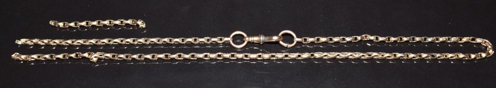 Section of Victorian 9ct rose gold chain, 6.3g