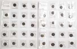 Roman Imperial, Constantine, 38 AE3 bronze coins, two soldiers, two standards, reverses