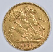 1902 Edward VII gold half sovereign