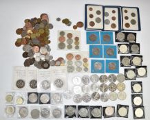 Over fifty modern UK commemorative crowns together with 1953 uncirculated Coronation year packs,