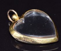 Edwardian 9ct gold heart shaped locket Chester 1907, 3 x 2.2cm