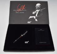 Montblanc Donation Series Sir Georg Solti Special Edition fountain pen with black resin body, chrome