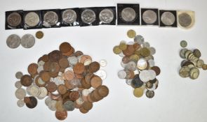 A quantity of sundry UK coinage, George IV onwards, together with modern crowns 1953 onwards, a