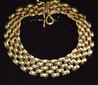 An 18ct gold bracelet, 24.6g, 19cm long