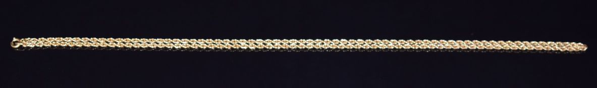 A 9ct gold chain/ necklace, 62cm long, 9.3g