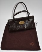 Mulberry East-West Bayswater ladies leather bag in dark brown, with Mulberry dust bag and receipt