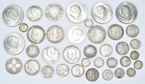 Approximately 211g of largely pre-1920 silver UK coinage including George III, George IV and Queen