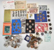 An amateur collection of UK and overseas coinage George III onwards, includes Royal Mint