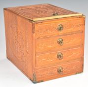 Chinese bamboo jewellery box, with lift up lid and mirror, W14 x D20 x H15cm