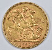 1896 Queen Victoria veiled head gold full sovereign