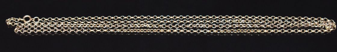 A 9ct gold belcher chain, 83cm long, 8.3g