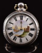 Edward Wilkins of Newport Isle of Wight hallmarked silver pair cased open faced pocket watch with