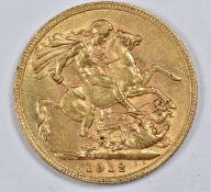 1912 George V gold full sovereign