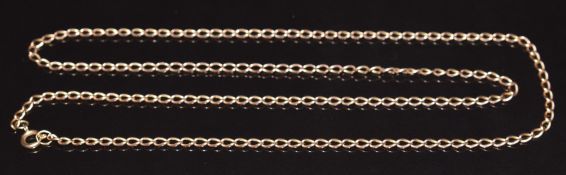 A 9ct rose gold necklace, 60cm long, 7g