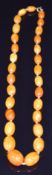 A single strand of Baltic amber beads made up of 29 oval beads, 27.5g
