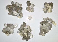 Approximately 2500g of pre 1947 silver coinage