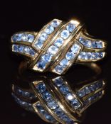 A 9ct gold ring set with topaz, 2.7g, size J