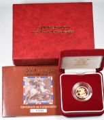 2004 QEII proof gold half sovereign 3889/7500, in case with certificate