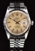 Rolex Oyster Perpetual Datejust gentleman's automatic wristwatch ref. 16234 with date aperture,