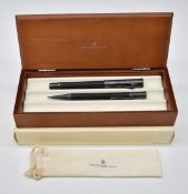 Graf von Faber-Castell fountain pen and propelling pencil set, both with silver plated fittings, the