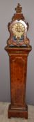 French style clock on floor stand or base, the clock having two train movement striking on a bell,