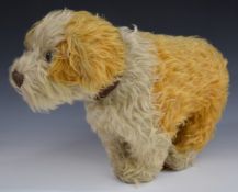 Chad Valley Hygienic Toys Teddy bear in the form of a dog with white and orange mohair, straw