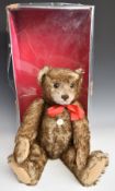 Steiff 1926 Replica Teddy bear with growler, brown tipped mohair, disc joints, cloth pads,