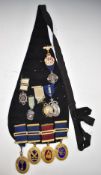 Masonic jewels and medals including African Gold Coast and Nigeria examples, four hallmarked