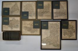Forty four Sidney Hall county maps comprising 39 standard examples together with cover only for