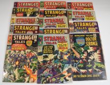Fourteen Strange Tales comics by Marvel featuring Nick Fury and Doctor Strange.