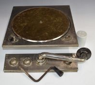 Goldring nickel plated gramophone, complete with Garrard no. 11 gramophone motor