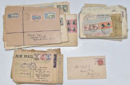 An interesting accumulation of South Africa and Commonwealth postal history, loose in bags