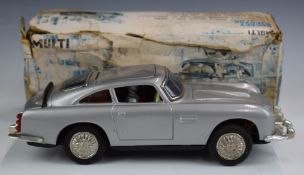 ASC of Japan friction powered tinplate James Bond Aston Martin Multi Action Secret Ejector Car, 711,