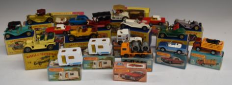 Twenty Matchbox diecast model vehicles 1-75 Series 6 x2, 21, 26, 28, 31 x2, 45 and 71 and eleven