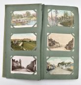 Edwardian postcard album of approximately 200 mainly topographical cards including Redruth,
