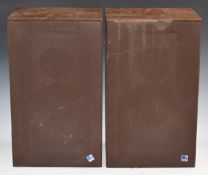 KEF Coda II SP3004 loudspeakers in walnut finish, serial no 020867, in original box