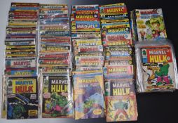 One hundred and eighty issues of The Mighty World of Marvel featuring The Incredible Hulk by