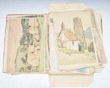 Frank Harold Read FRPS (1881-1960) forty-six watercolour and other landscapes, some titled including