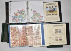 Themed stamp collections comprising trains, Christmas, art, space, sport, Europe and railway
