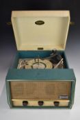 Dansette Conquest Auto BSR Monarch record player in green and cream
